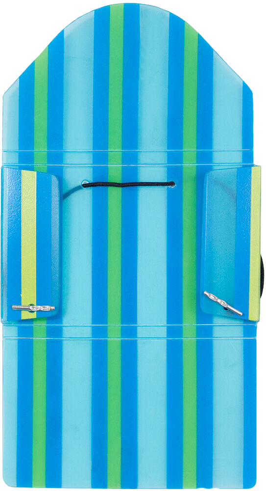 Blue and Yellow Stripe Plastic Business Card Case - 20 Card Capacity