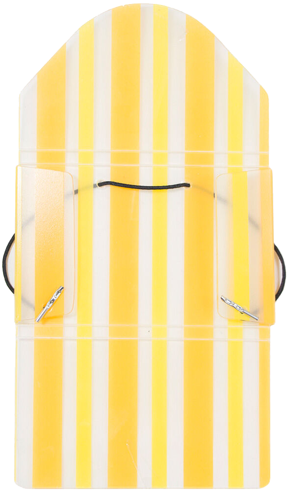 Yellow Stripe Plastic Business Card Case - 20 Card Capacity