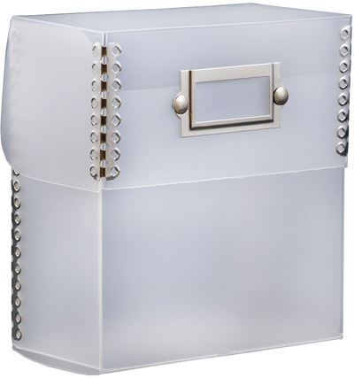 Clear Frosted CD Case with Metal Edge (5 x 5 1/2 x 2 1/2)