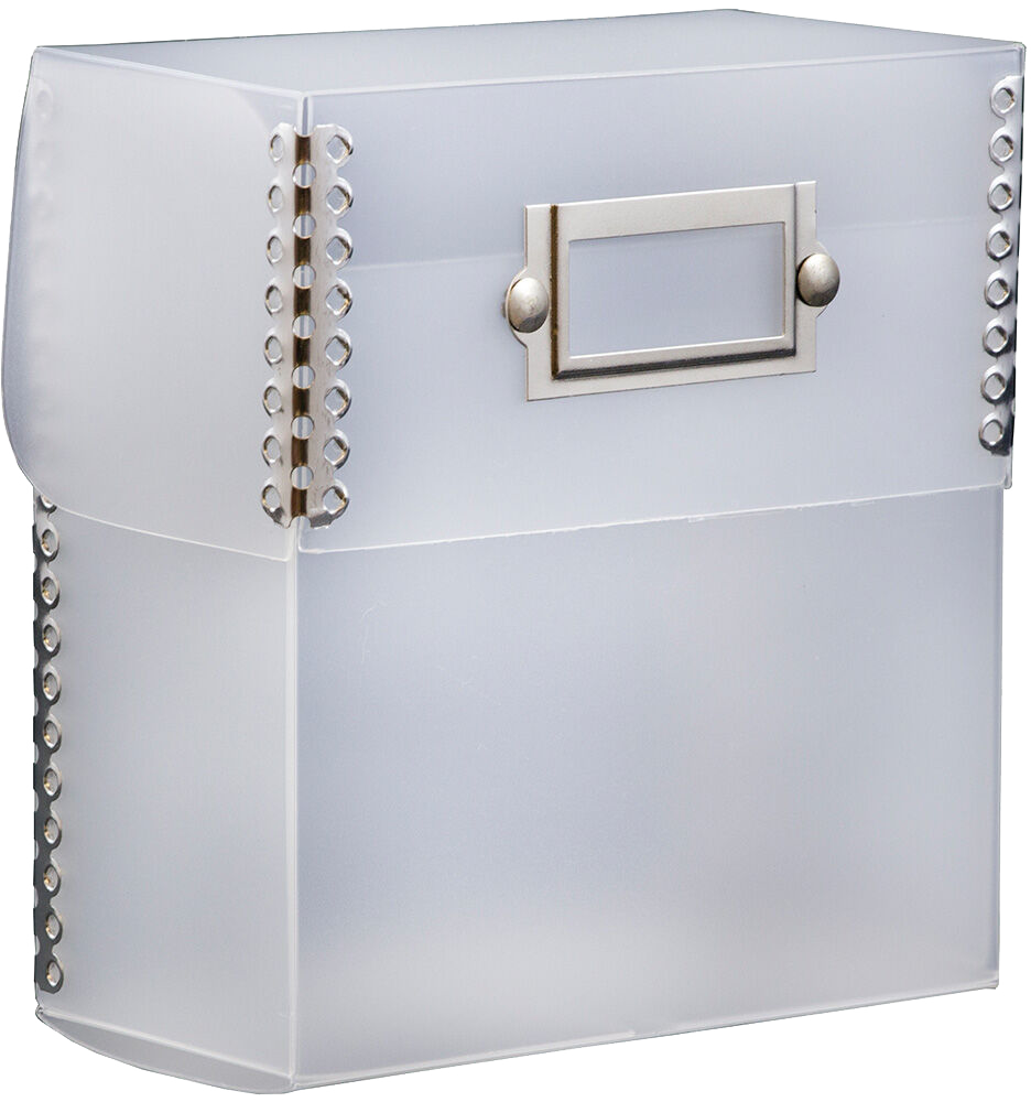 Clear Frosted CD Case with Metal Edge (5 x 5 1/2 x 2 1/2)