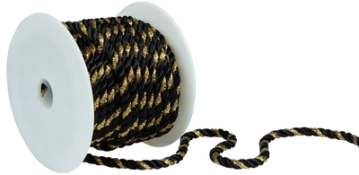 Black with Gold 15 Yards Ribbon