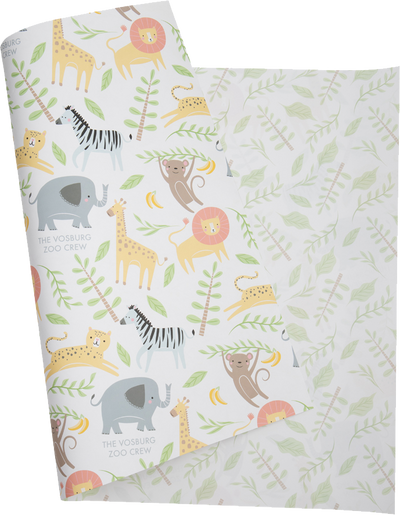 Custom Print Wrapping Paper Sheets 20" x 28" White Matte - 5 Pack