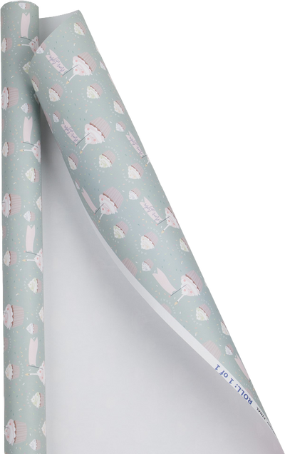 Custom Print Wrapping Paper 29 1/4" x 7' (17 Sq Ft) White Matte