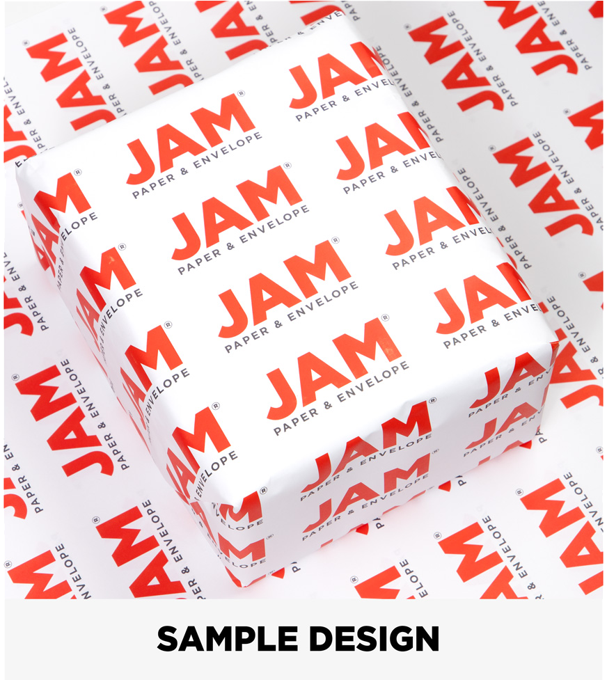 Custom Print Wrapping Paper 29 1/4" x 7' (17 Sq Ft) White Matte