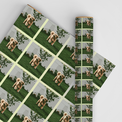 Custom Print Wrapping Paper 29 1/4" x 7' (17 Sq Ft) White Matte