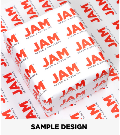 Custom Print Wrapping Paper 29 1/4" x 17 3/4' (43 Sq Ft) White Matte