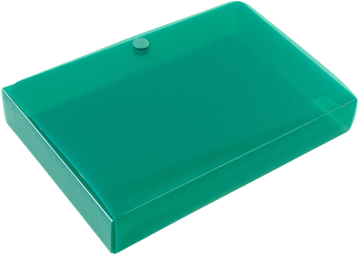 Green 6 1/8 x 4 1/2 x 1 Plastic Snap Case Portfolios