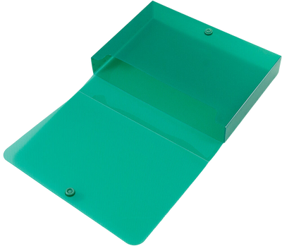 Green 6 1/8 x 4 1/2 x 1 Plastic Snap Case Portfolios
