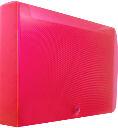 Red 8 3/8 x 5 3/4 x 1 3/8 Plastic Snap Case Portfolios