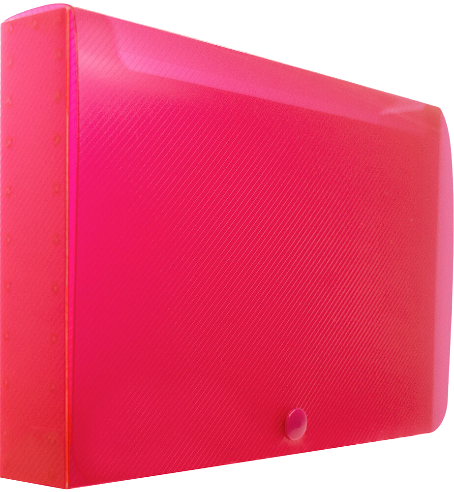 Red 8 3/8 x 5 3/4 x 1 3/8 Plastic Snap Case Portfolios