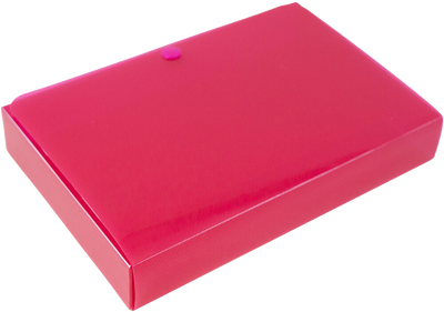 Red 8 3/8 x 5 3/4 x 1 3/8 Plastic Snap Case Portfolios