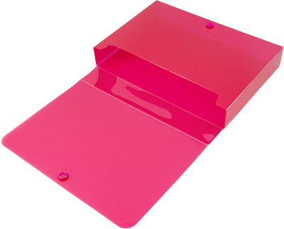 Red 8 3/8 x 5 3/4 x 1 3/8 Plastic Snap Case Portfolios