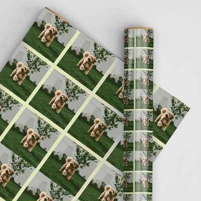 Custom Print Wrapping Paper 29 1/4" x 7' (17 Sq Ft) White Glossy