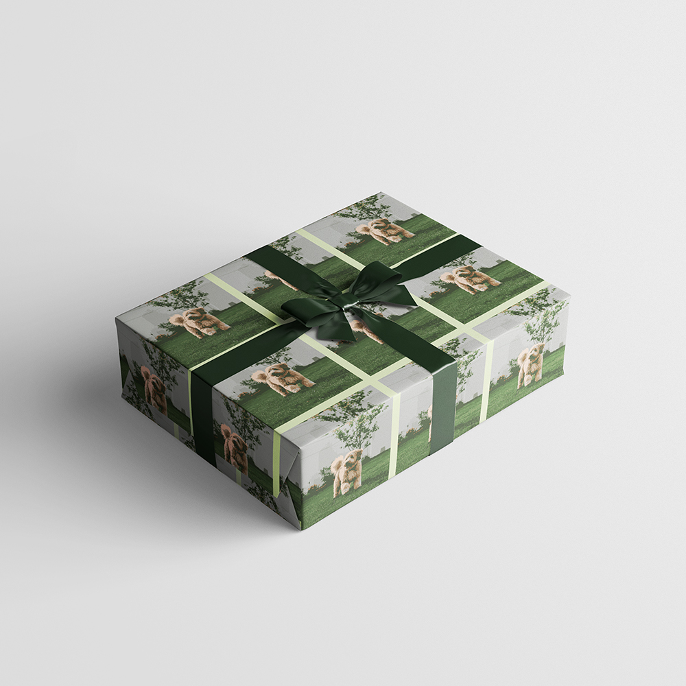 Custom Print Wrapping Paper 29 1/4" x 17 3/4' (43 Sq Ft) White Glossy