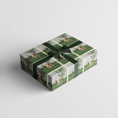 Custom Print Wrapping Paper 29 1/4" x 17 3/4' (43 Sq Ft) White Glossy
