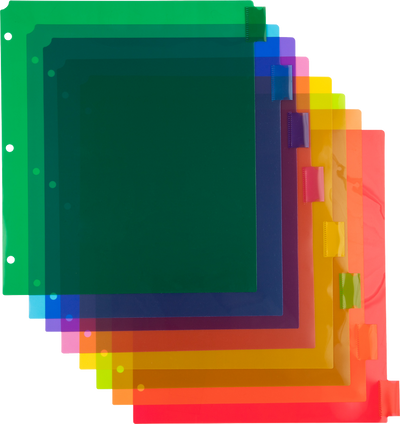 Assorted Plastic 8 Tab Binder Index Dividers