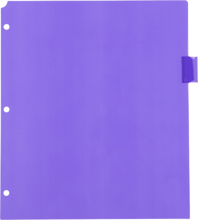 Assorted Plastic 8 Tab Binder Index Dividers