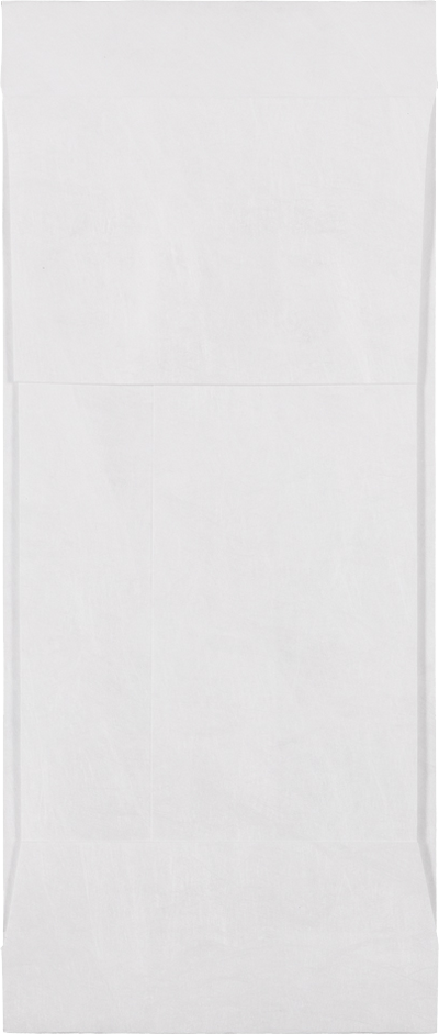 White 14lb 4 1/2 x 9 1/2 x 2 Open End Envelopes with Peel & Seal and V-Bottom