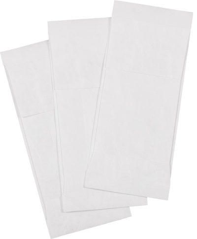 White 14lb 4 1/2 x 9 1/2 x 2 Open End Envelopes with Peel & Seal and V-Bottom