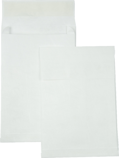 White 14lb 9 x 12 x 2 Open End Envelopes with Peel & Seal