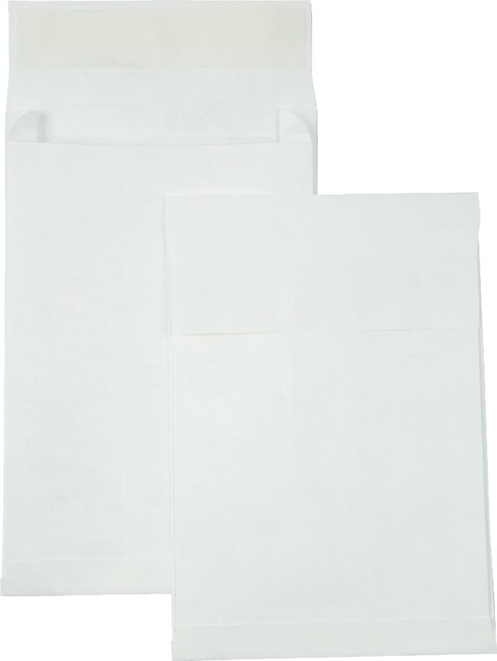 White 14lb 9 x 12 x 2 Open End Envelopes with Peel & Seal