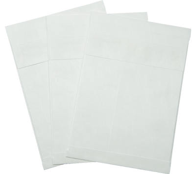 White 14lb 9 x 12 x 2 Open End Envelopes with Peel & Seal