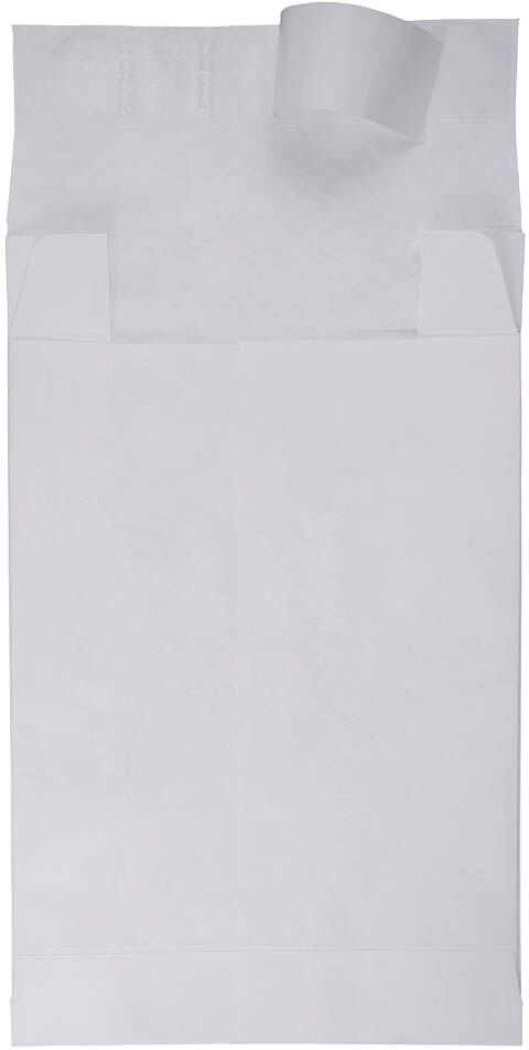 White Tyvek 14lb 10 x 12 x 4 Open End Envelopes with Peel & Seal