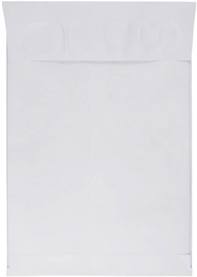 White 14lb 10 x 13 x 2 Open End Envelopes with Peel & Seal