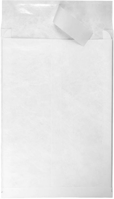 White 14lb 12 x 16 x 2 Open End Envelopes with Peel & Seal