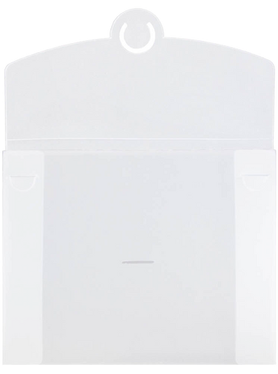 Clear Frost 8 1/2 x 6 1/2 x 1/4 Plastic Portfolios with Tuck Flap
