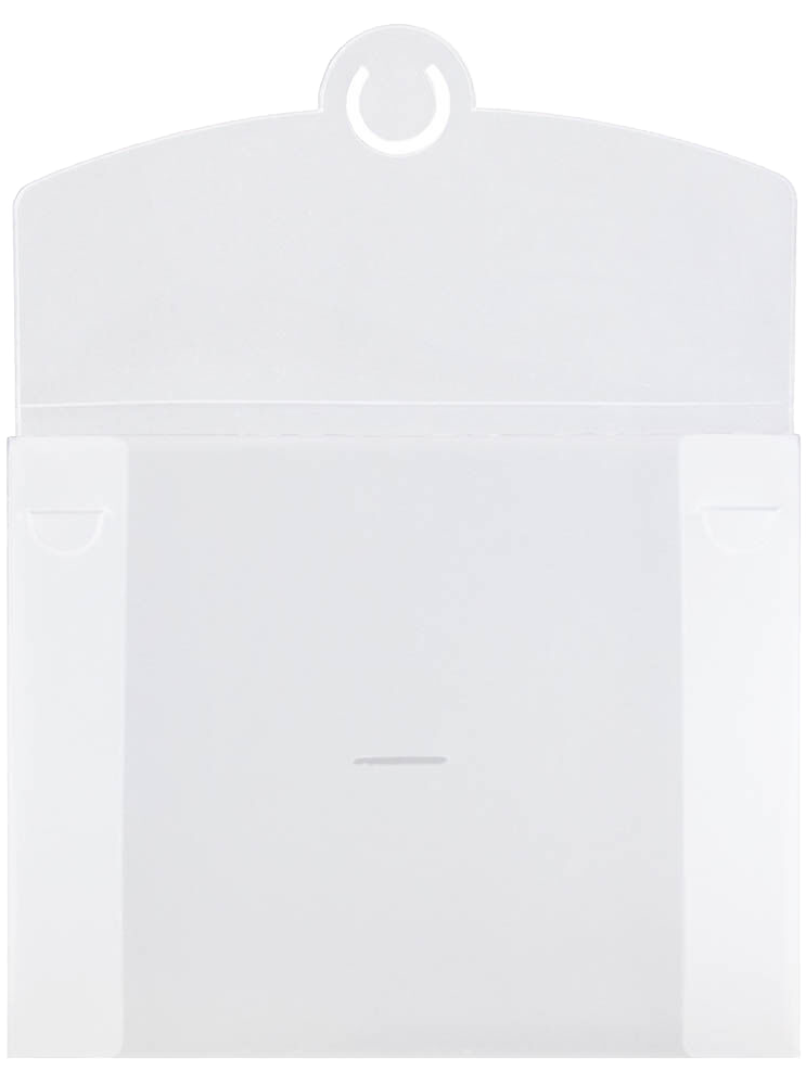 Clear Frost 8 1/2 x 6 1/2 x 1/4 Plastic Portfolios with Tuck Flap