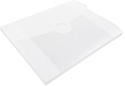 Clear Frost 8 1/2 x 6 1/2 x 1/4 Plastic Portfolios with Tuck Flap
