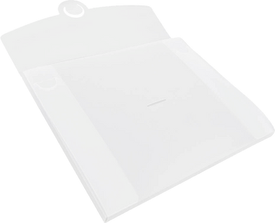 Clear Frost 8 1/2 x 6 1/2 x 1/4 Plastic Portfolios with Tuck Flap