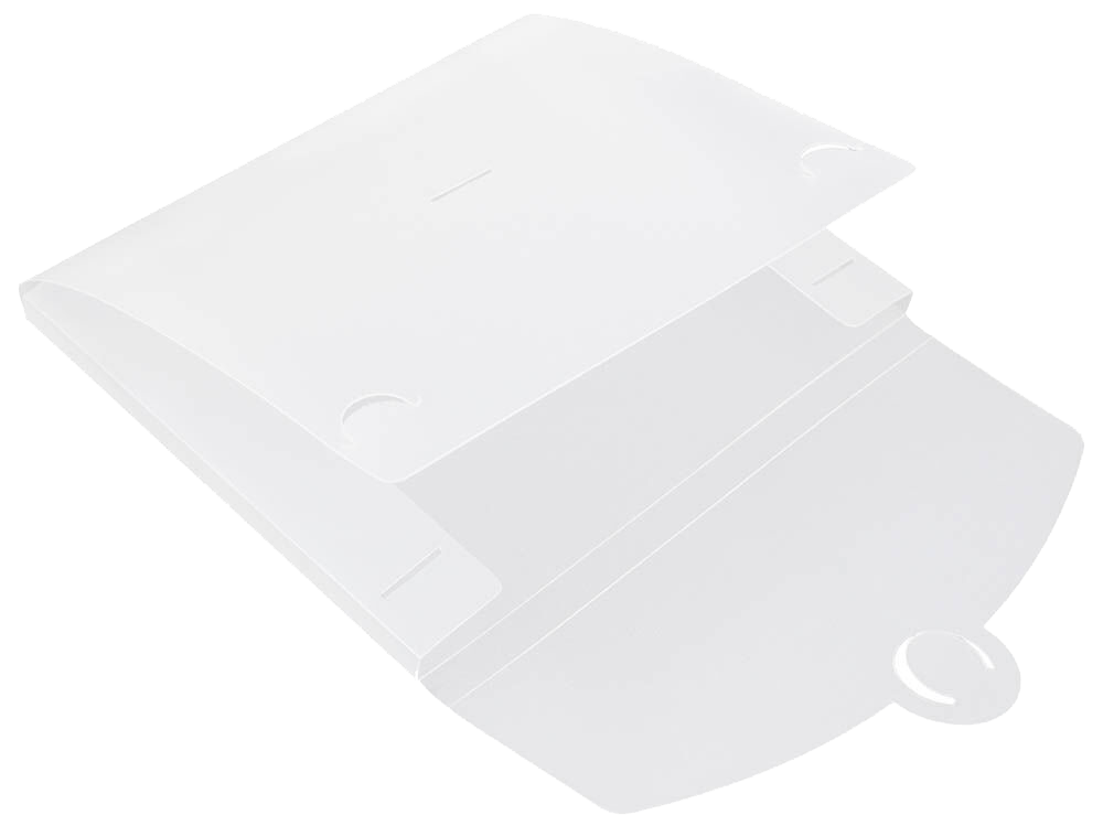 Clear Frost 8 1/2 x 6 1/2 x 1/4 Plastic Portfolios with Tuck Flap