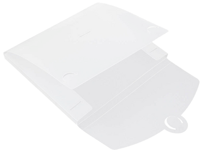 Clear Frost 8 1/2 x 6 1/2 x 1/4 Plastic Portfolios with Tuck Flap