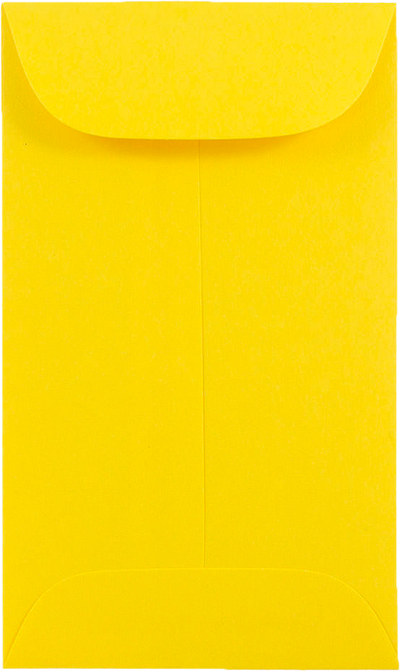 Yellow 24lb #3 Coin Envelopes (2 1/2 x 4 1/4)