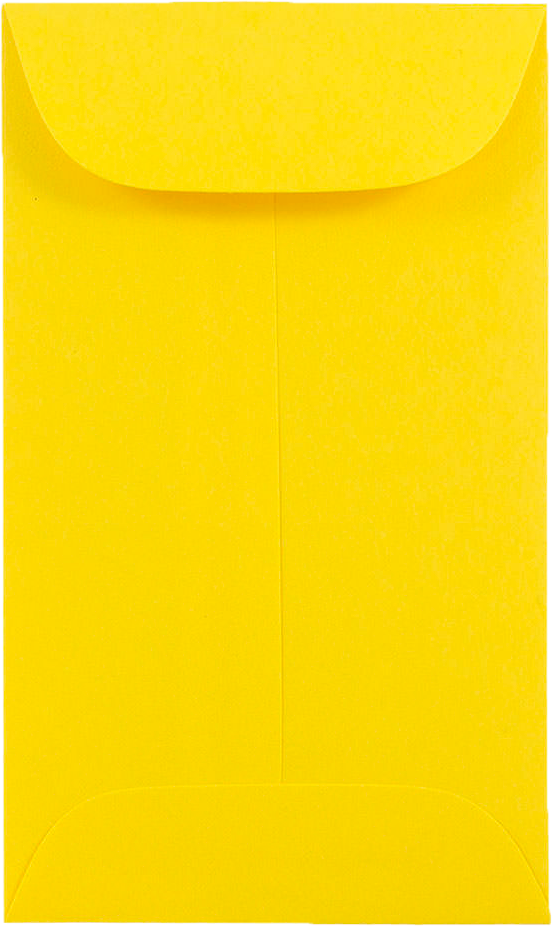 Yellow 24lb #3 Coin Envelopes (2 1/2 x 4 1/4)