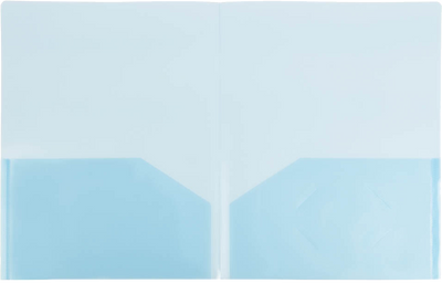 Blue 9 x 12 Plastic Regular Weight Folders