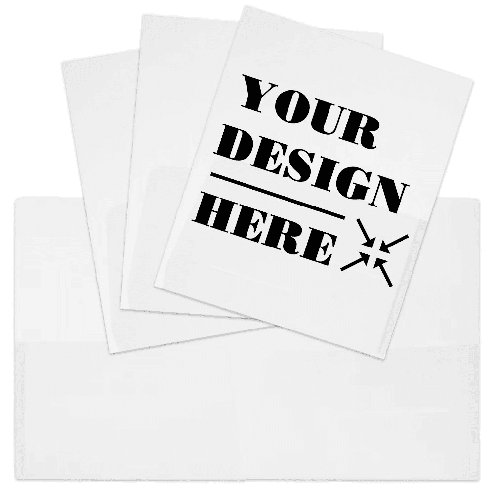 Clear 9 x 12 Plastic Regular Weight Folders