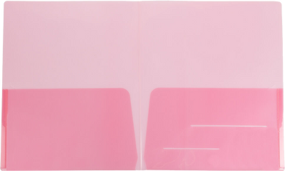 Pink 9 x 12 Plastic Regular Weight Folders