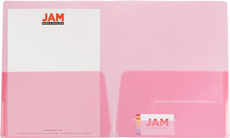 Pink 9 x 12 Plastic Regular Weight Folders