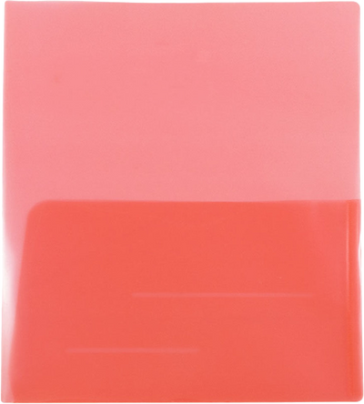 Pink 9 x 12 Plastic Regular Weight Folders