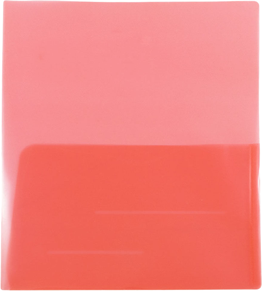 Pink 9 x 12 Plastic Regular Weight Folders