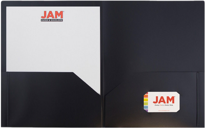Black 9 x 12 Plastic Pop Folders