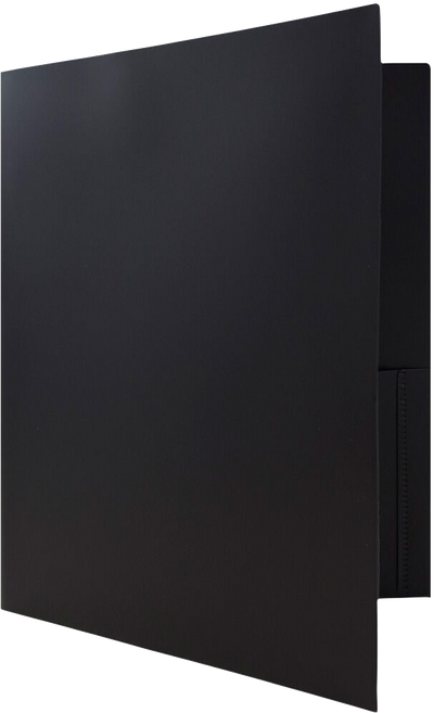 Black 9 x 12 Plastic Pop Folders
