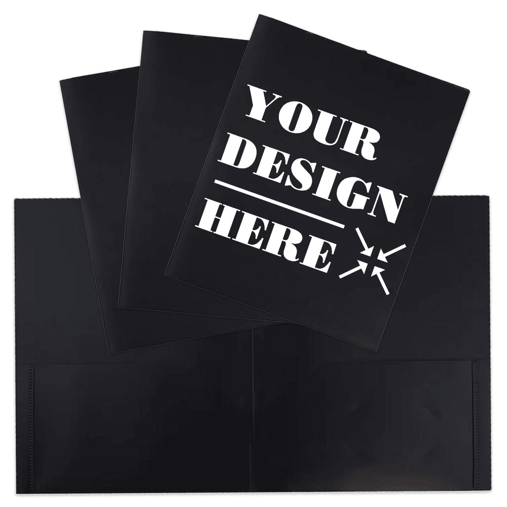 Black 9 x 12 Plastic Pop Folders