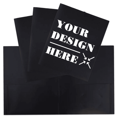 Black 9 x 12 Plastic Pop Folders