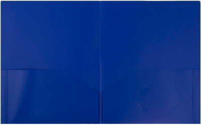 Blue 9 x 12 Plastic Pop Folders