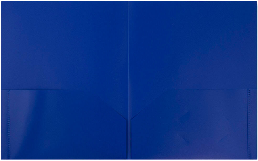 Blue 9 x 12 Plastic Pop Folders