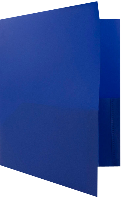 Blue 9 x 12 Plastic Pop Folders